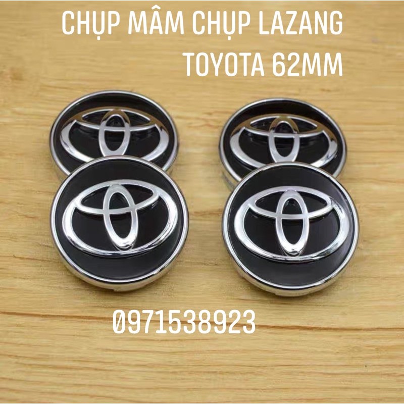 Ốp lazang chụp mâm 62mm Cho Toyota Camry Yaris Corolla altis vios innova  hàng oem loại xịn đẹp