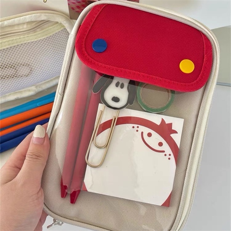 Túi Đựng Bút Canvas Sức Chứa Lớn Đa Năng