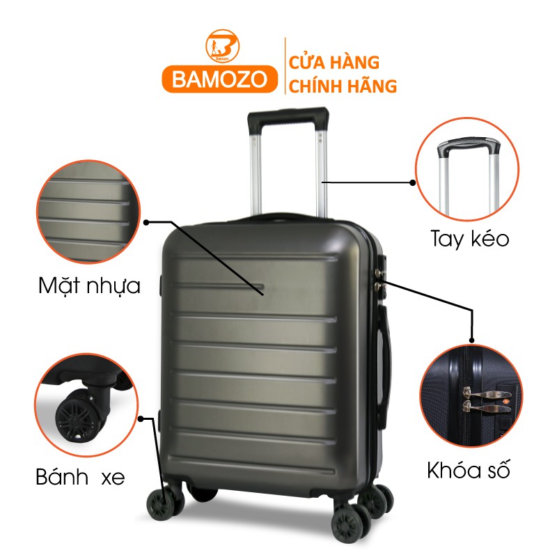 Vali Du Lịch Size 20, Size 24 Bamozo 8818 - Kéo Nhựa Cao Cấp-Chống Va Đập