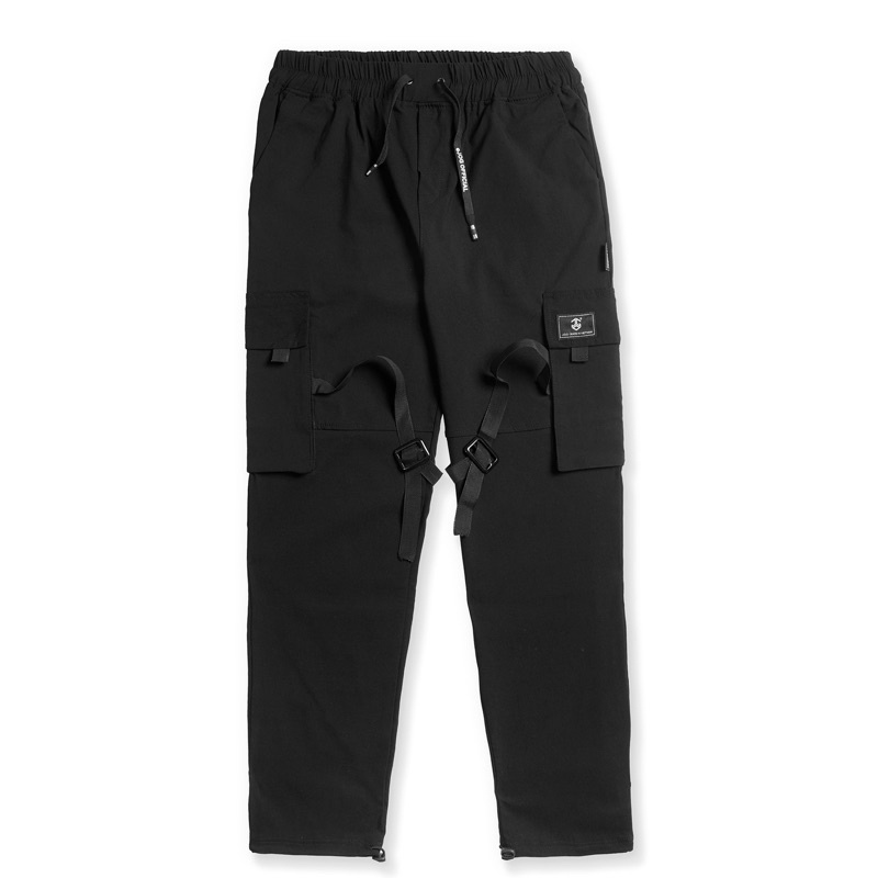 Quần Cargo Pants JOG Túi Hộp Nam Kaki Phối dây Co Giãn Ống Rộng