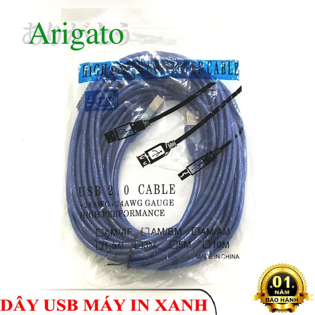 Dây USB Máy In 10m Xanh ARIGATO Đảm Bảo Chất Lượng.DUMI7