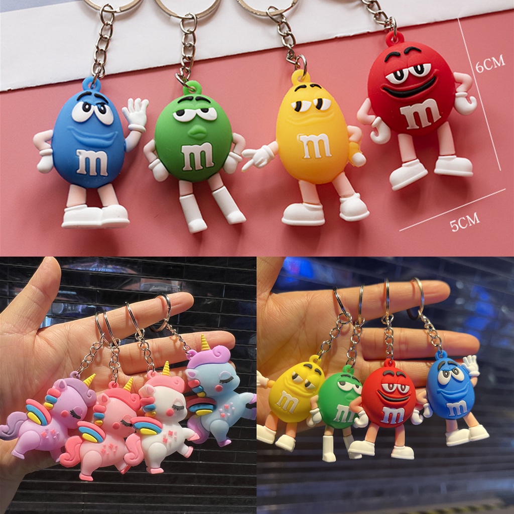 Móc Khóa Hạt Đậu M Unicorn 8 Kiểu Dáng Dễ Thương Làm Quà Tặng Cho Nam Và Nữ Bạn Bè
