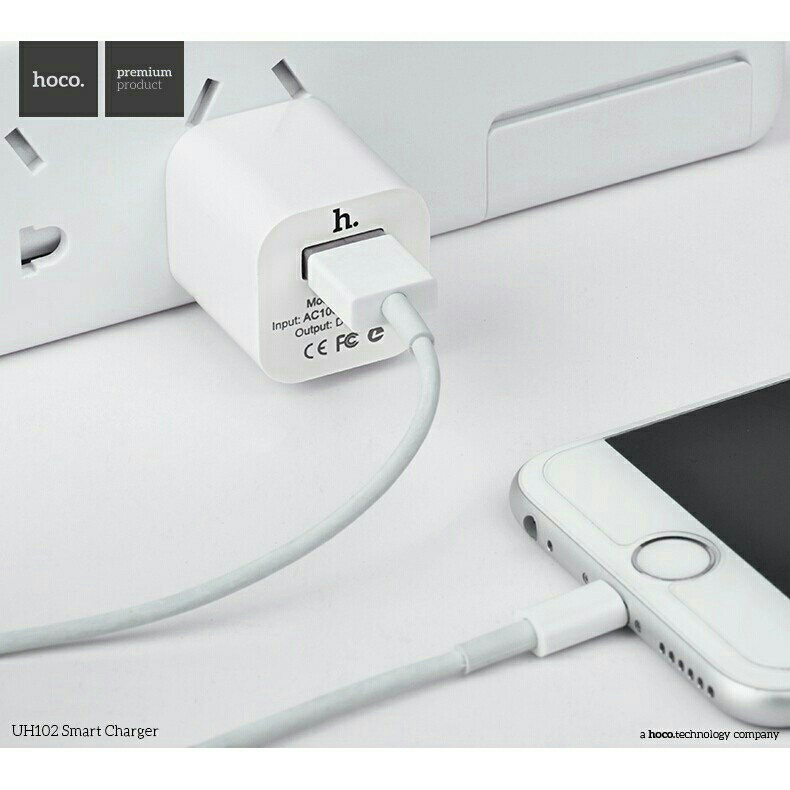 Cốc Sạc Hoco UH102 Cắm Chuẩn CN Dải Điện Áp Rộng 100 - 240V Cho Điện Thoại Smartphone -Table Pad