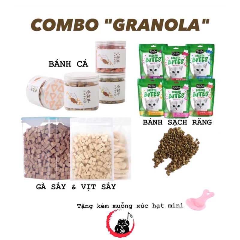 Combo Granola cho mèo méo meo mèo meo