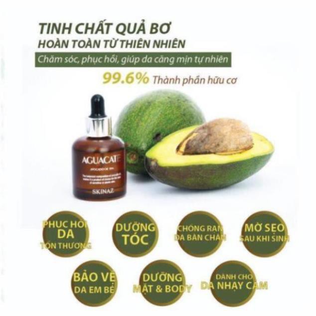 Tinh chất bơ 99,6% dưỡng da cao cấp AGUACATE Skinaz Hàn Quốc chính hãng --30ml