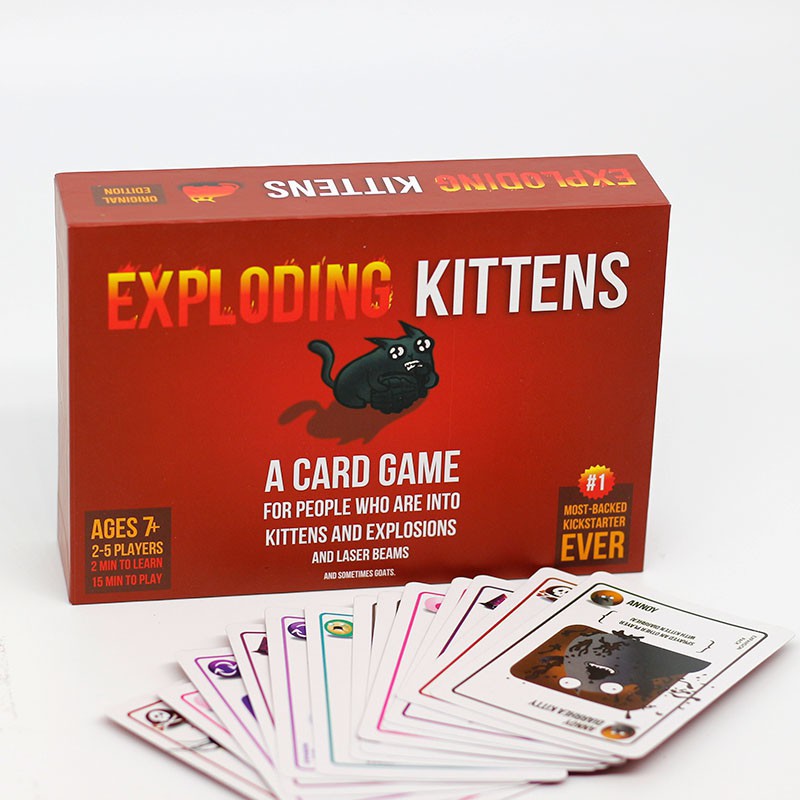 Combo Exploding Kitten - 02 Bộ Mèo Nổ Màu Đỏ Và Đen cơ bản loại đẹp Giá thấp