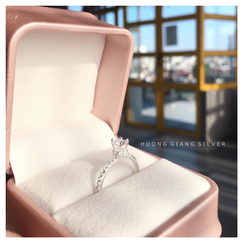 Nhẫn đá công chúa Bạc s925 - HuongGiangSilver