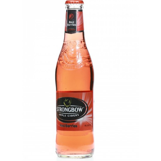 Nước táo lên men Strongbow vị dâu đỏ chai 330ml
