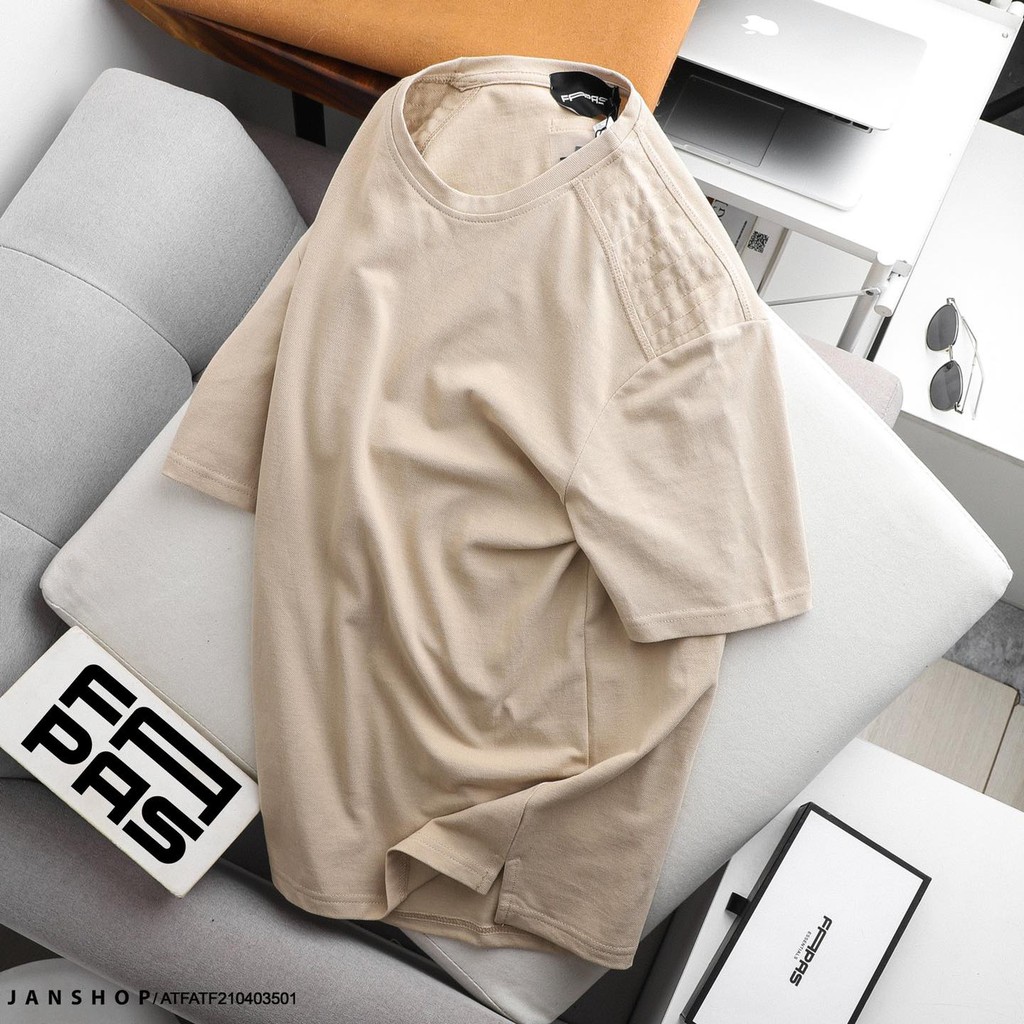 Áo Thun Nam, Áo Phông Nam Cổ Tròn FAPAS, Vải Cotton Co Giãn, Form Slim Fit