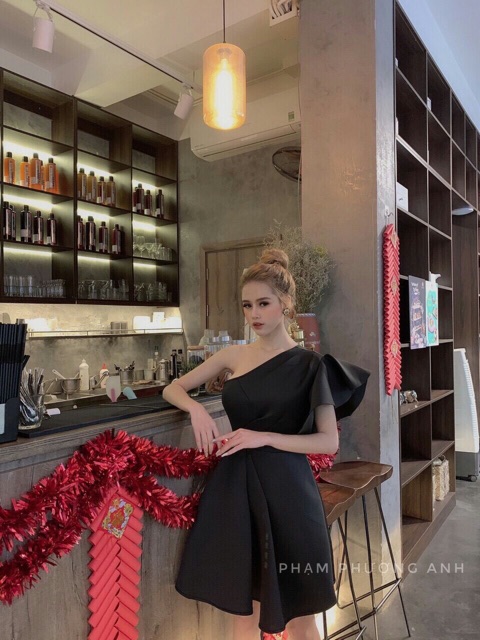 TẶNG KÈM DÂY ĐAI EO- Đầm xoè dự tiệc lệch vai cánh SANG TRỌNG - MS156V - Size M/L/XL đến 64kg | BigBuy360 - bigbuy360.vn