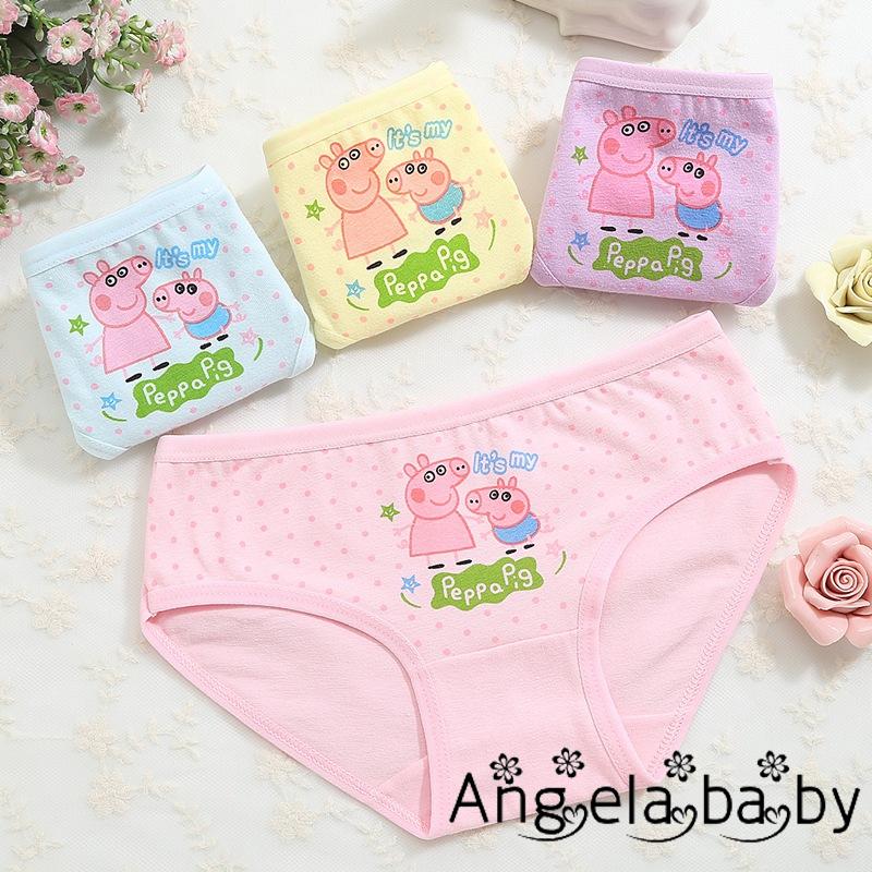 Set 4 Quần Lót In Hình Dễ Thương Cho Bé Gái