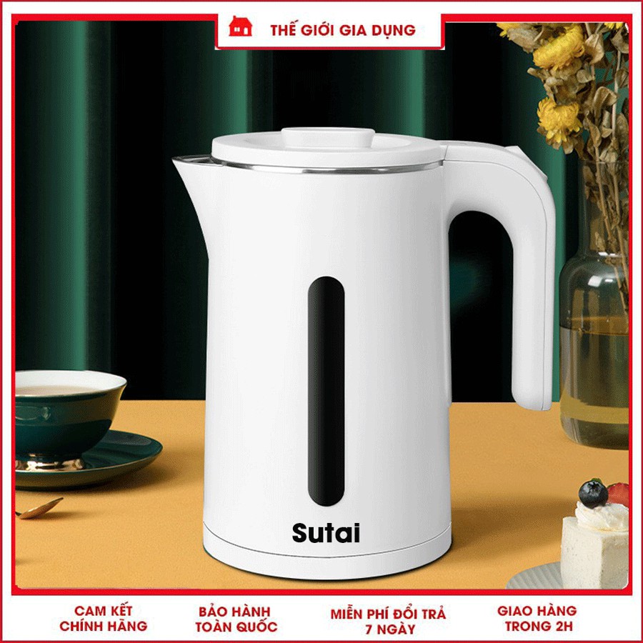 Ấm đun nước siêu tốc SUTAI Dung tích 2.0L - 2.3L -- Ấm siêu tốc, tiết kiệm điện, có đèn LED