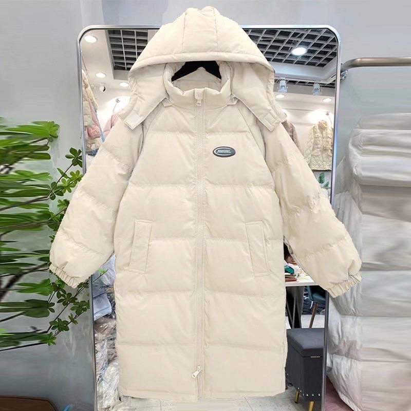 Áo phao nhám dáng dài ulzzang