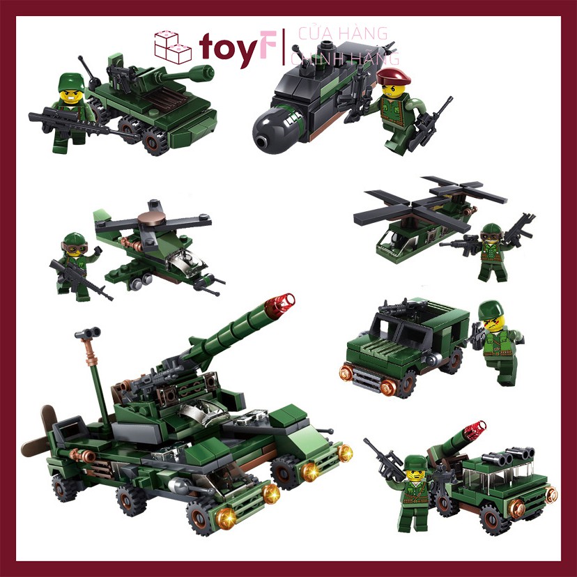 Đồ Chơi Lego Xe Tăng Quân Đội, Xe Bọc Thép, Xe Pháo, Lego Quân Đội - ToyF