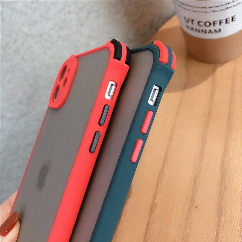 Huawei P50 P40 Pro P30 Pro P30 Lite Mate 20 Pro Mate 30 Mate 40 anti crack frosted  Soft TPU + plastic Shockproof Case Cover