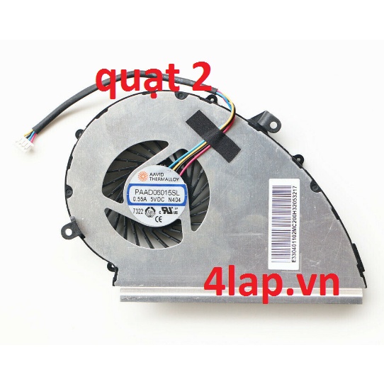 Thay Quạt tản nhiệt CPU + GPU Laptop MSI GE72VR GP72VR GL72VR MS-179B 4 pin PAAD06015SL