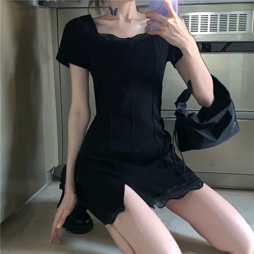 Women's dresses/knee-length skirts//bag hip skirts/lace stitching dresses/Slim fit with A-line skirt skirt/ | BigBuy360 - bigbuy360.vn