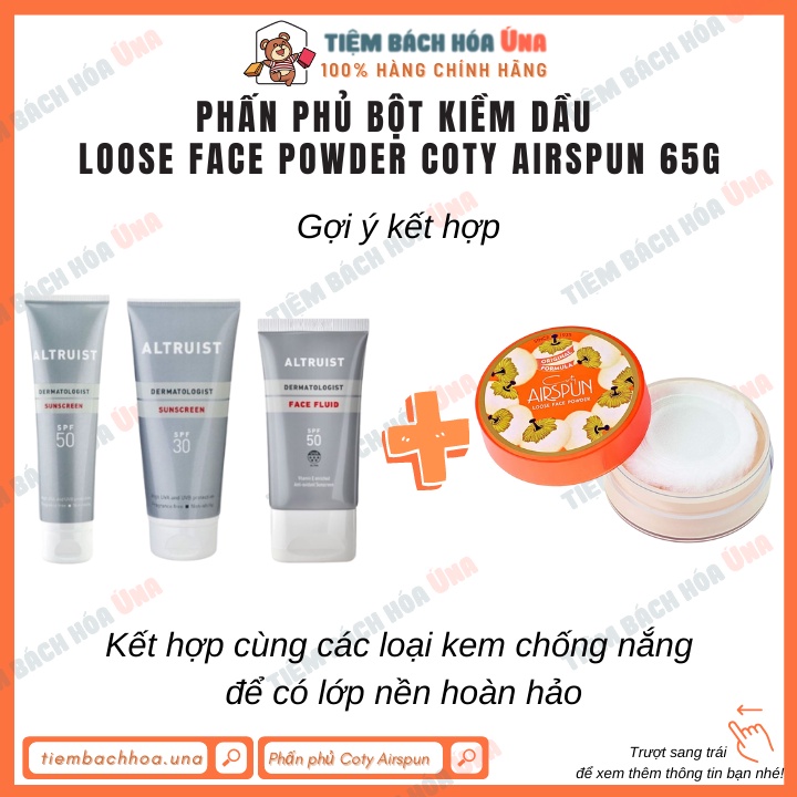 [US] Phấn phủ bột kiềm dầu Loose Face Powder Coty Airspun 65g