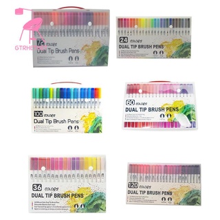Set 24 bút lông dầu hai đầu có thể dùng để vẽ tranh trong trường học đa năng