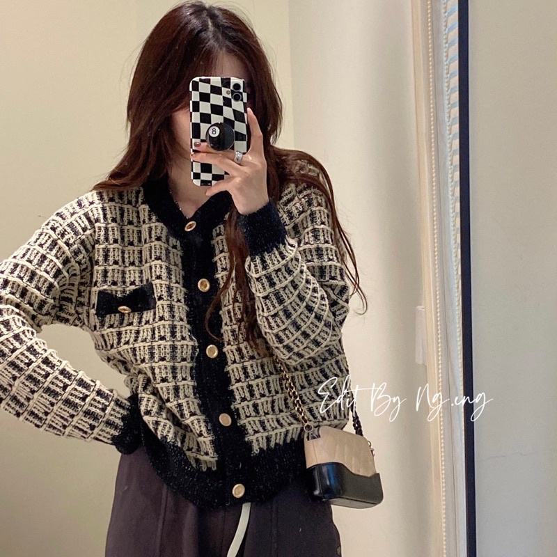 Áo Khoác Cardigan Len 2022 Kiểu Dạ Kèm Ảnh Thật