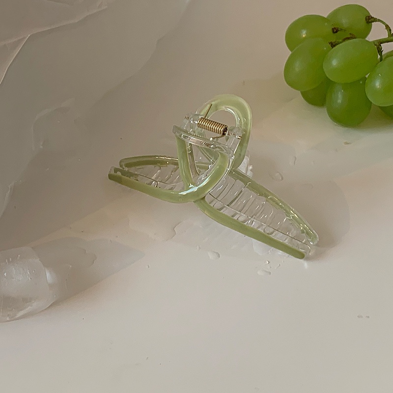 Kẹp Tóc Cá Mập Cỡ Lớn Bằng Acrylic Màu Macaron Thời Trang Mùa Hè Cho Nữ