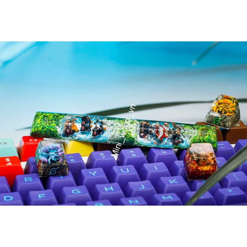 Nút space bàn phím cơ Naruto .Keycap resin space bar Naruto .Keycap Artisan