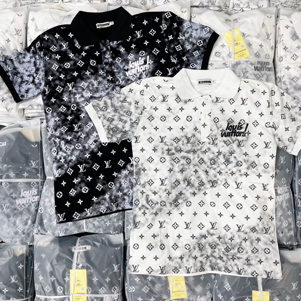 ÁO THUN POLO NAM NỮ HOẠ TIẾT LOGO NV PHỐI KHÓI LOANG CỰC ẢO - PHONG CÁCH CÁ TÍNH