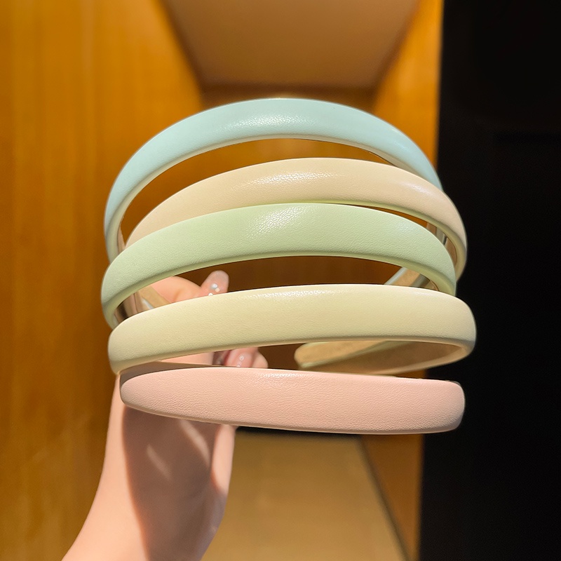 Dây Buộc Tóc Bằng Da pu Màu Kẹo Đơn Giản Đa Năng Thời Trang Mùa Hè Dành Cho Bạn Nữ