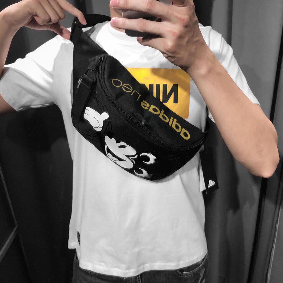 Túi Đeo Chéo Adidas Neo Mickey Mouse Unisex Waist Bag| 4 MÀU | HÀNG CÓ SẴN| ảnh Thật 100%