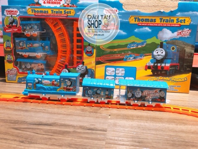 Đường ray tàu hoả Thomas and friend 3 toa hàng loại đẹp cho bé ( ảnh &clip thật )