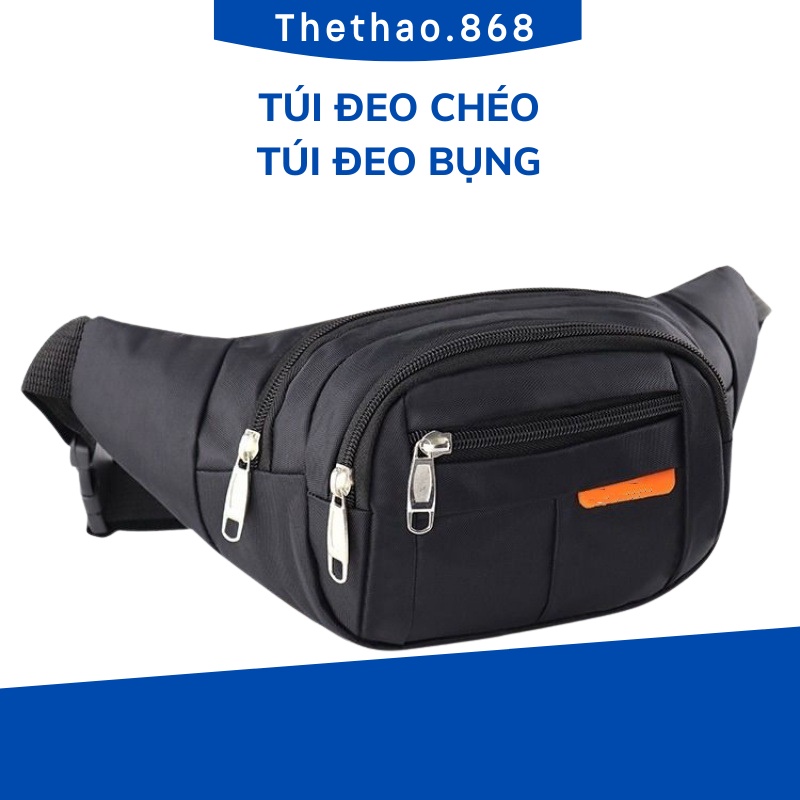 Túi Đeo Bụng, Túi Đeo Hông Nam Nữ 6 Ngăn Chống Thấm Nước Sport Bền Đẹp Đủ Màu Lựa Chọn Vừa Vòng Bụng 110cm Trở Xuống