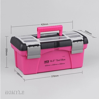 MultiFunctional Storage Case Toolbox Plastic Storage Organizer Toolbox Pink Box