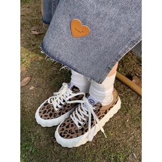 👟 Giày | Sneaker nữ da báo bò sữa  độn đế siu cute hạt me CÓ ẢNH THẬT