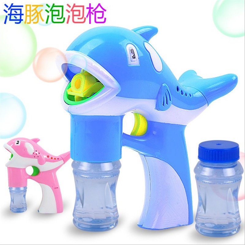 Súng Hình Cá Heo Bắn Bong Bóng Cho Bé
