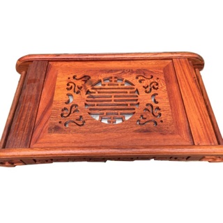 Khay trà cuốn thư gỗ hương to