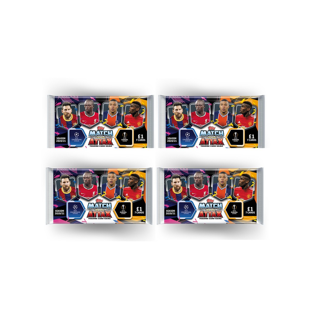 Pack 15 thẻ cầu thủ bóng đá Topps Match Attax Champions League 2020/21 - nguyên seal chính hãng mùa mới nhất