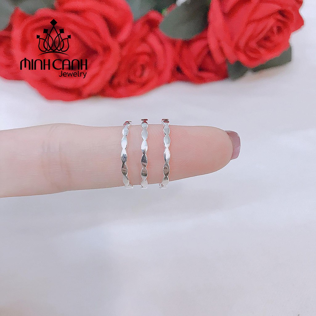 Nhẫn Bạc Chuỗi Elip Trơn - Minh Canh Jewelry
