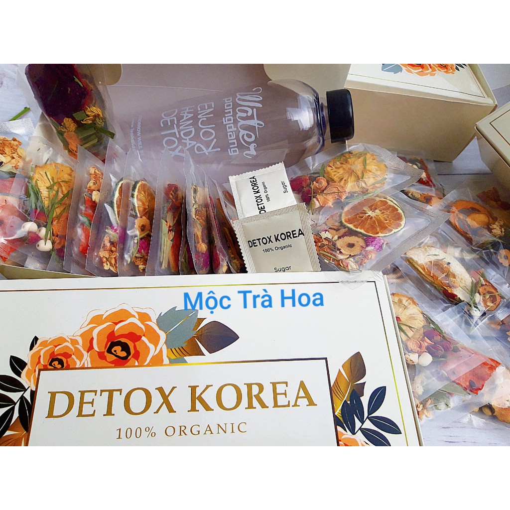 1 gói Detox, 5 đến 6 vị hoa quả tự chọn, như hình giúp giảm cân, thanh lọc cơ thể, giữ dáng, đẹp da