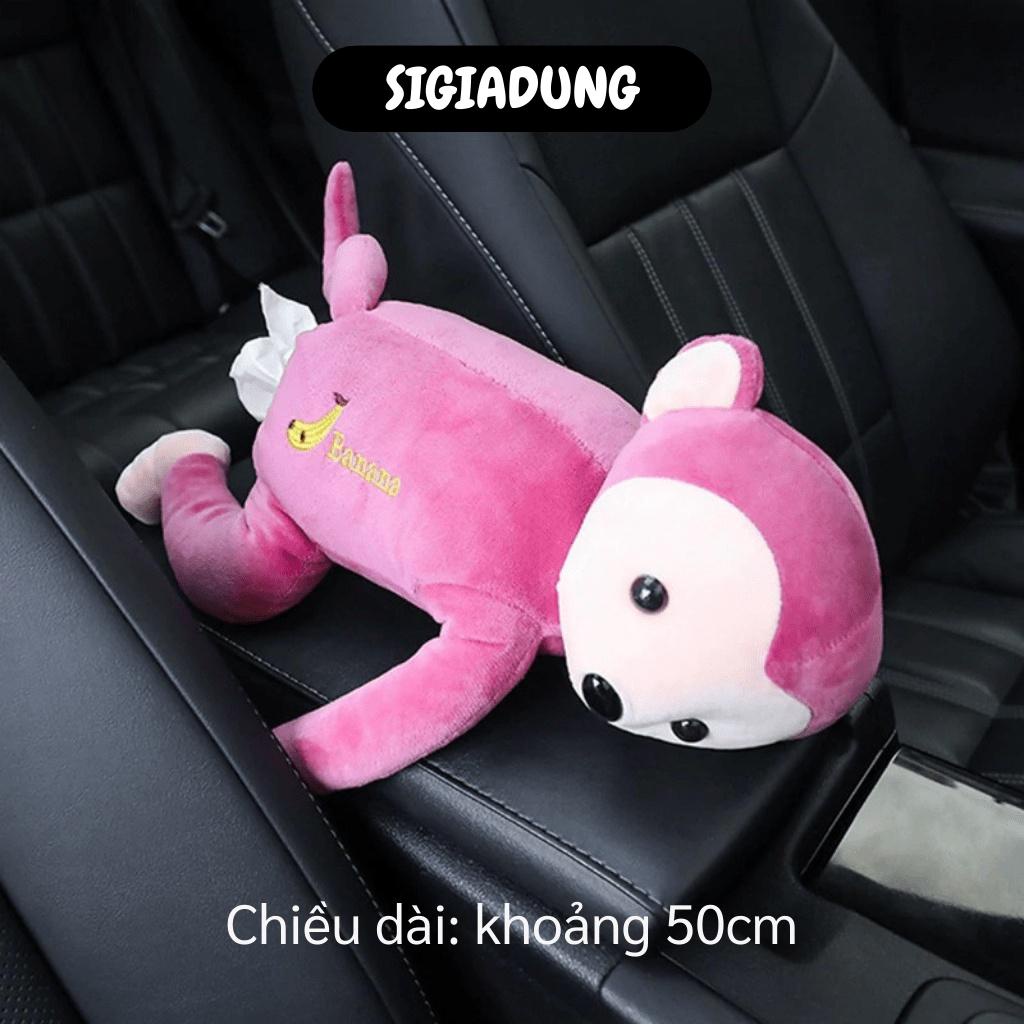 [SGD] Hộp Đựng Khăn Giấy Treo Xe - Khỉ Nhồi Bông Chứa Khăn Giấy Treo Xe Hơi Dễ Thương 8364