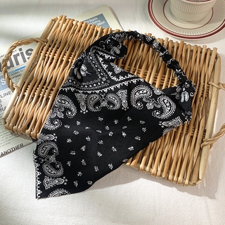 Retro floral pattern head scarf for women
