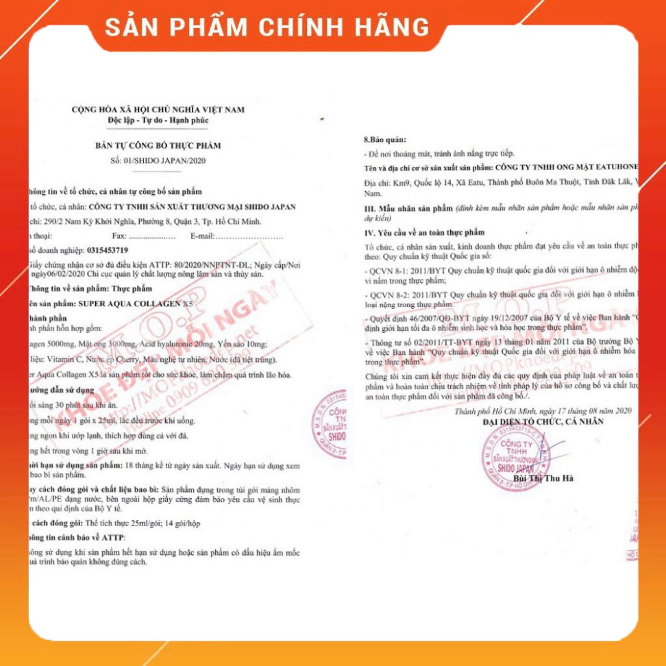 Sale [CHÍNH HÃNG] Supper Aqua Collagen X5, Nước Collagen Yến Sào, Trẻ Hóa Làn Da, Tươi Sáng, Căng Mịn, Săn Chắc PTS | Thế Giới Skin Care