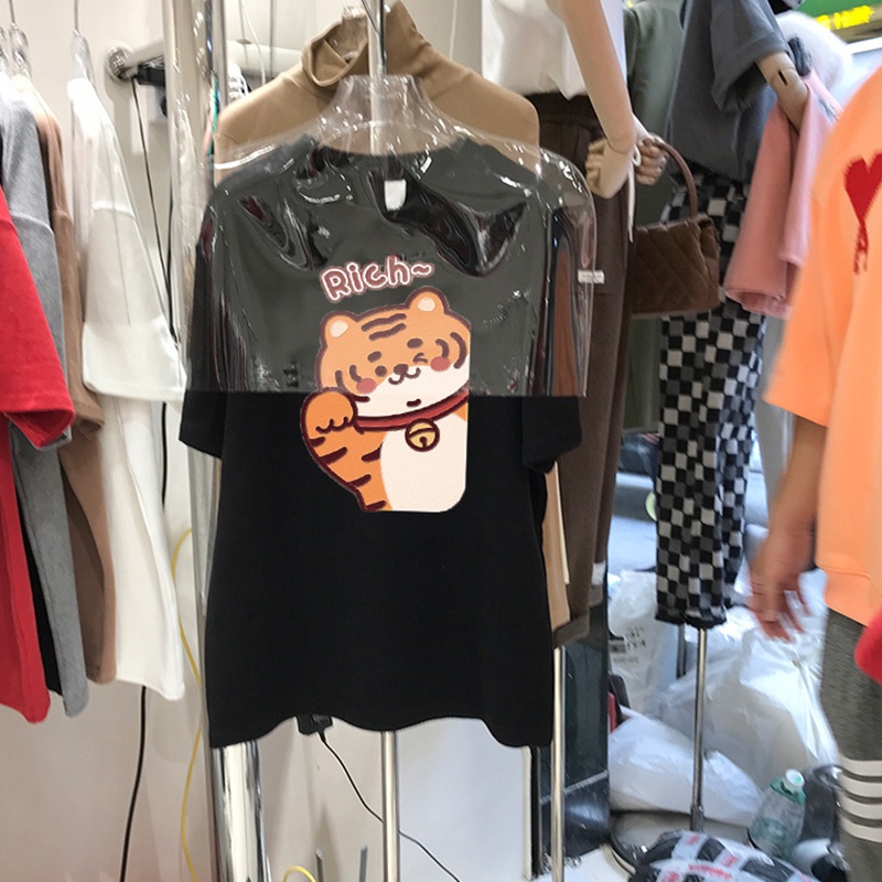 NRVP Áo thun cổ tròn tay ngắn phong cách Hàn Quốc thời trang mùa hè 2022 unisex