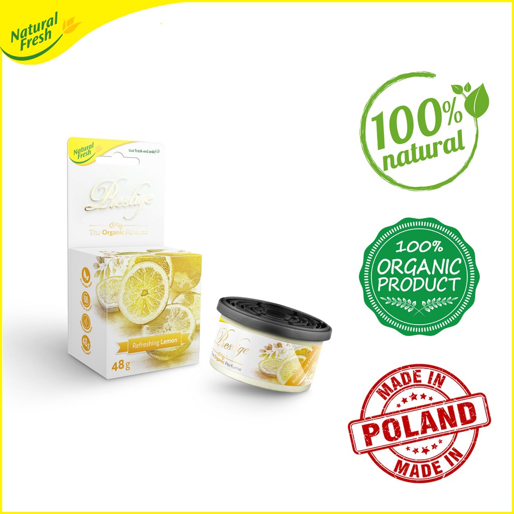 Hộp nước hoa ô tô, phòng ngủ 100% thiên nhiên Organic Natural Fresh OP048 - sáp thơm nước hoa ô tô