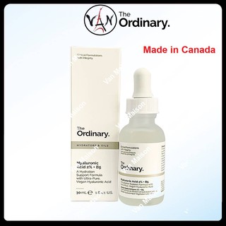 [ Ordinary phiên bản Canada] Tinh chất cấp ẩm phục hồi the ordinary hyaluronic acid 2% + B5 30ml