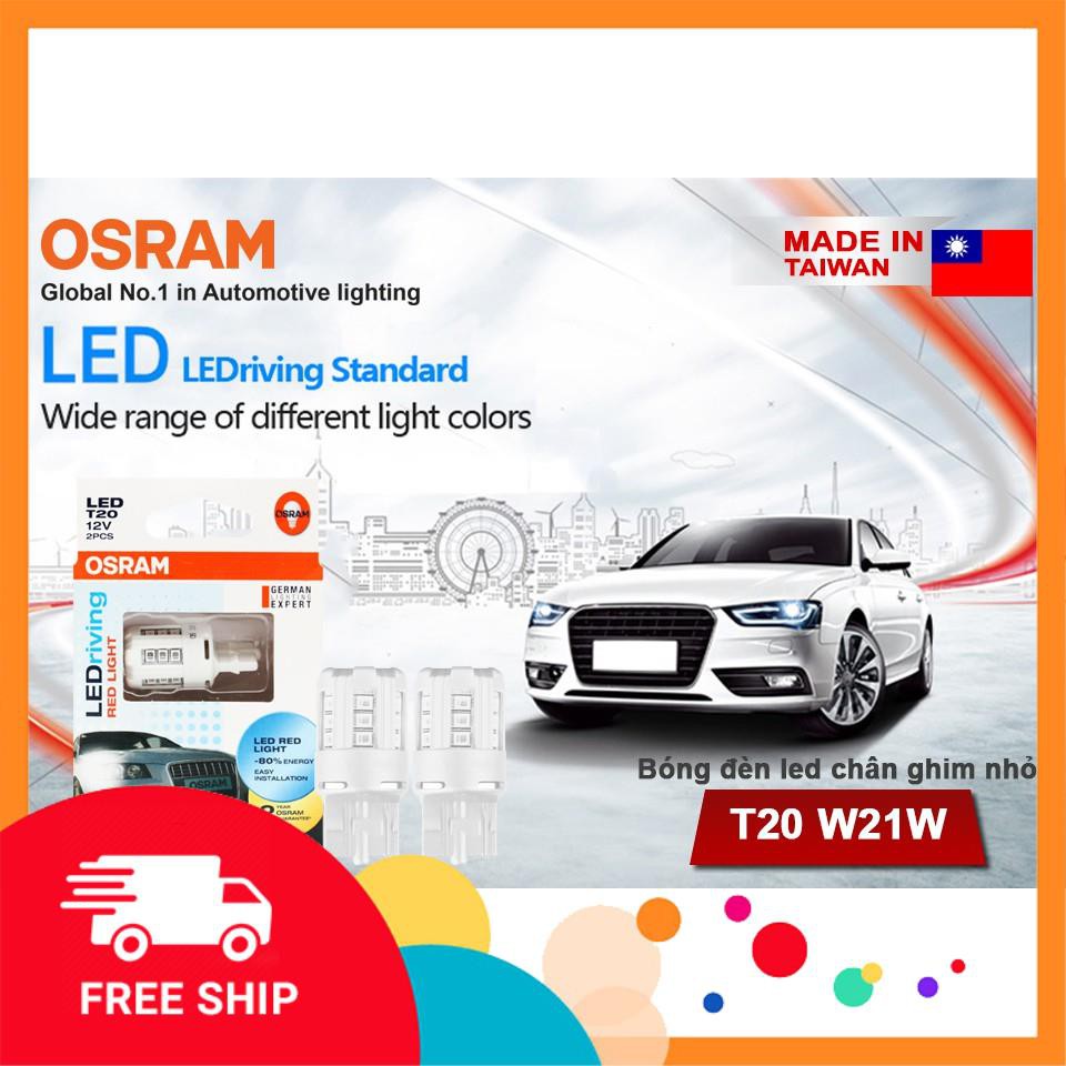 Giảm giá + Free Ship Bóng đèn led chân ghim nhỏ OSRAM STANDARD RETROFIT W21W 12v màu đỏ