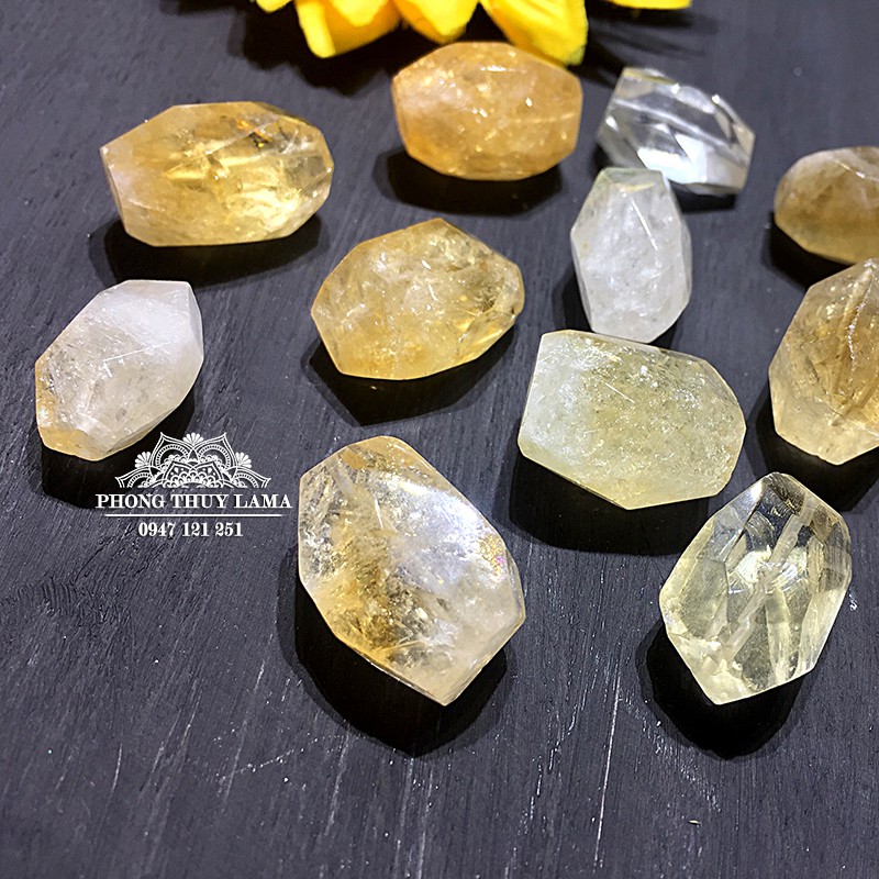 Nguyên liệu đá citrine thô 3171, 3170