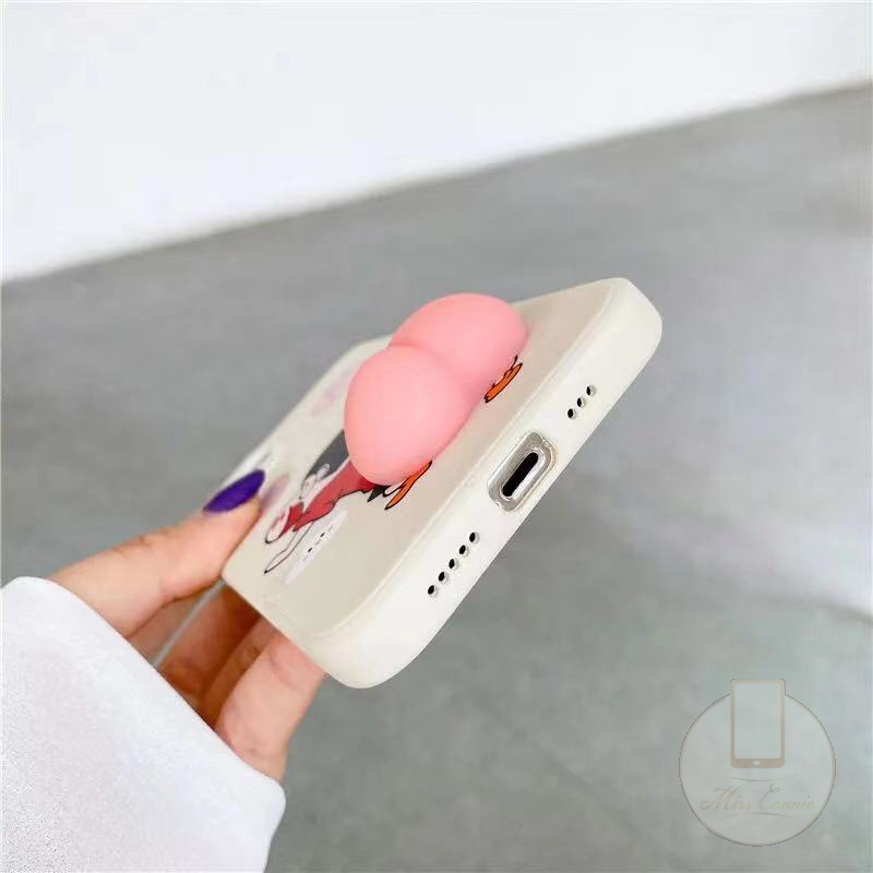 iPhone 12 Silicone Case 11 Soft Liquid Casing Camera Full Protection Shockproof Cover Three-Dimensional Decompression Apple Mobile Phone iPhone 12Promax Pinch Crayon Shinchan 7Plus/8 6S/XR X XS MAX All-Inclusive Lens Lovers Case