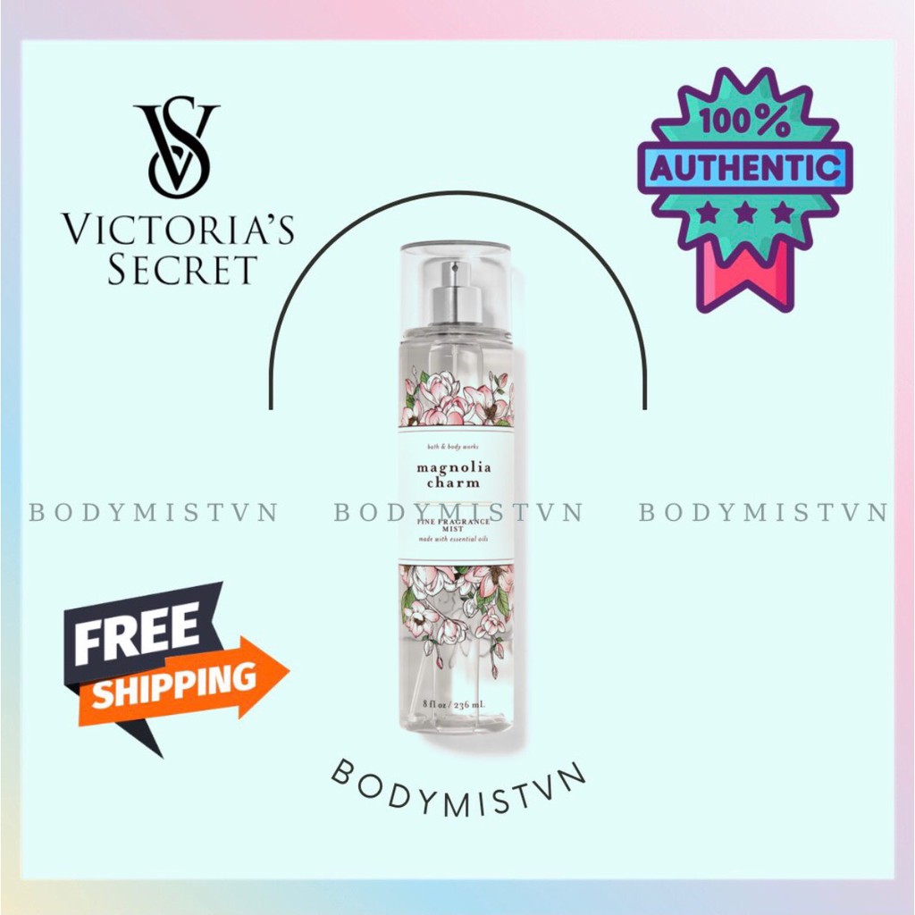 🤎 𝐁𝐨𝐝𝐲𝐦𝐢𝐬𝐭𝐯𝐧 - Xịt Thơm Magnolia Charm Bath and Body Works 🤎 | Thế Giới Skin Care