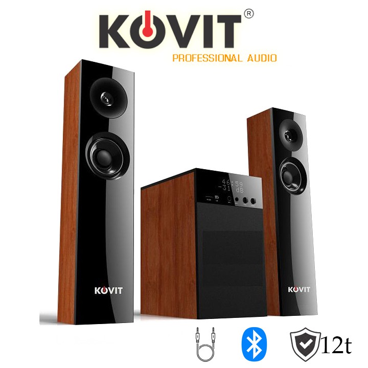 Dàn loa vi tính 2.1 KOVIT KS 819 - Nghe nhạc cực phê, có hát Karaoke, Bass mạnh, Treble hay, có kết nối BLUETOOTH