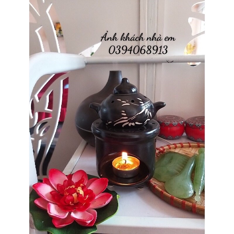 Bếp đốt bồ kết , thảo mộc xả chanh... tinh dầu ( dáng ấm )